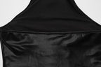 Punk Rave Valora Cross Fur Halter Top In Crimson