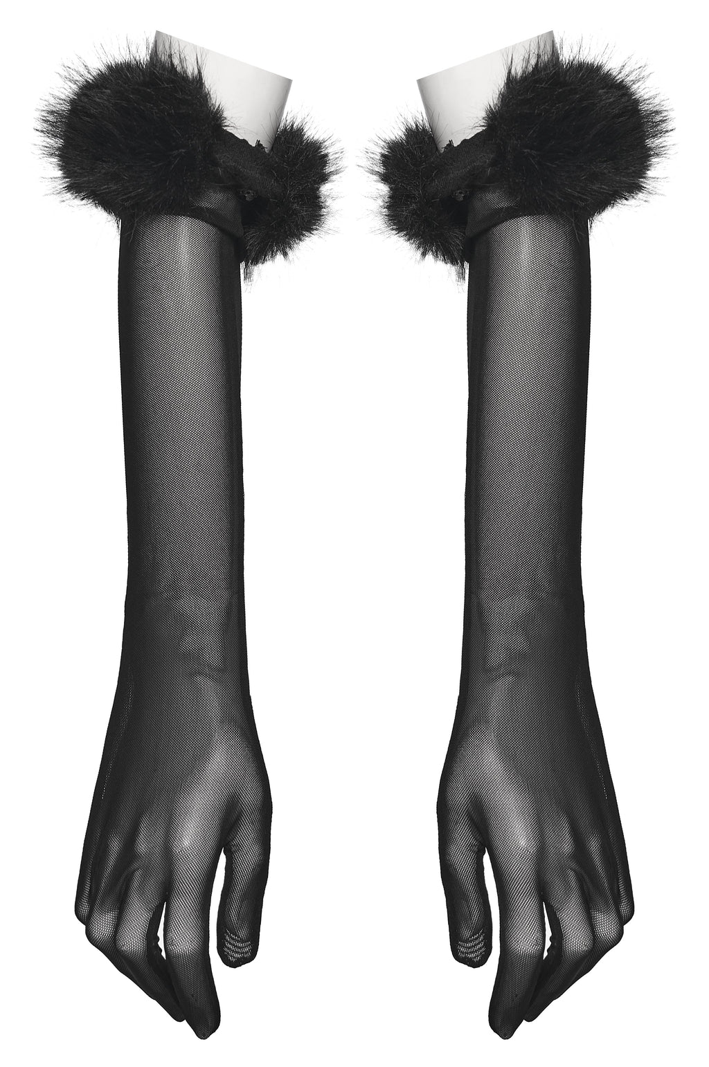 Punk Rave Fluffy Goth Gloves