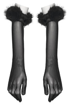 Punk Rave Fluffy Goth Gloves