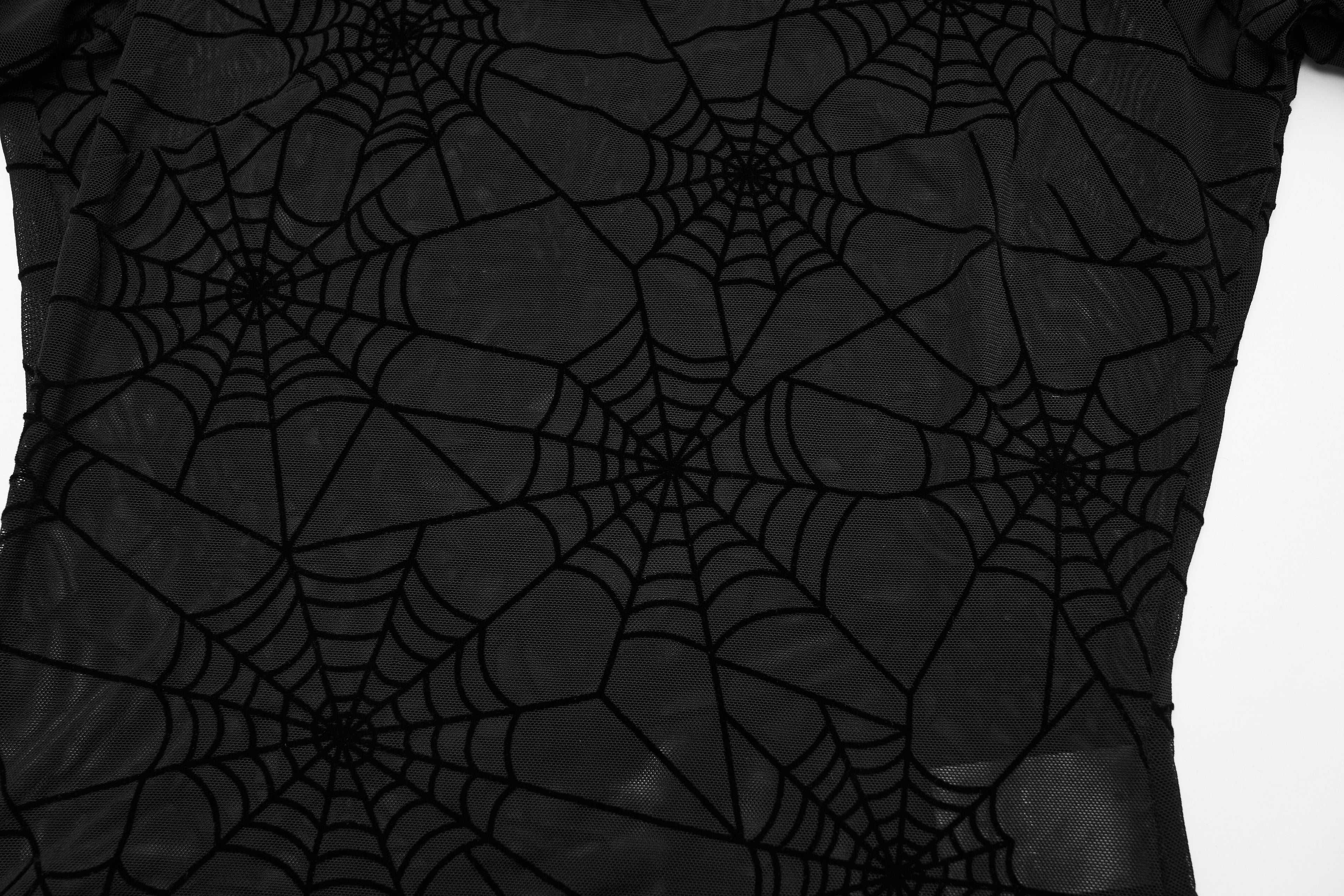 Punk Rave Lilith Gothic Spider Web T-Shirt