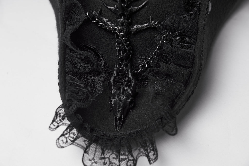 Punk Rave Goth Imprisoned Beast Bone Pirate Hat