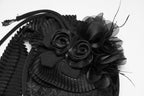 Punk Rave Goth Rose Ribbon Formal Hat