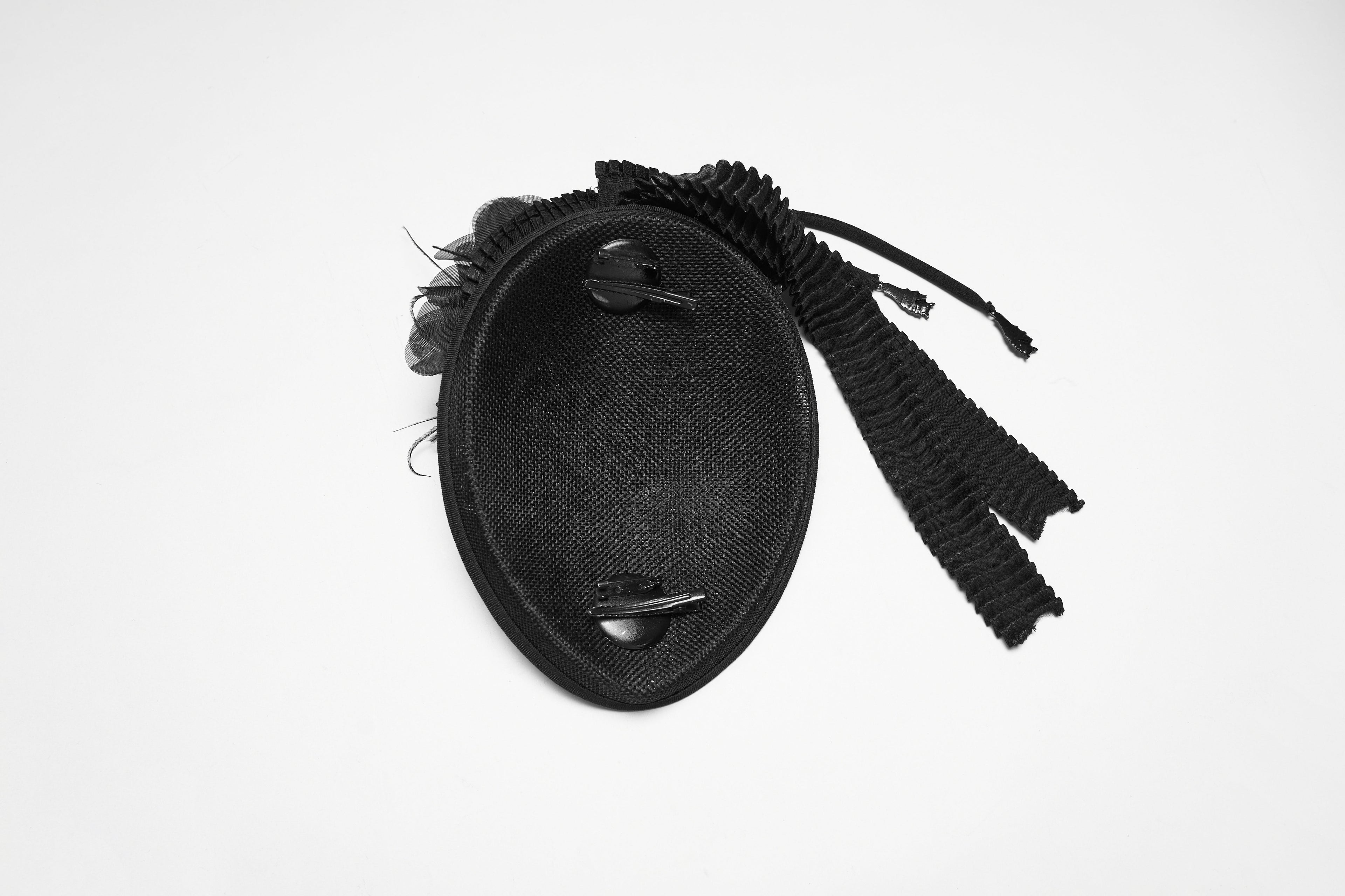 Punk Rave Goth Rose Ribbon Formal Hat