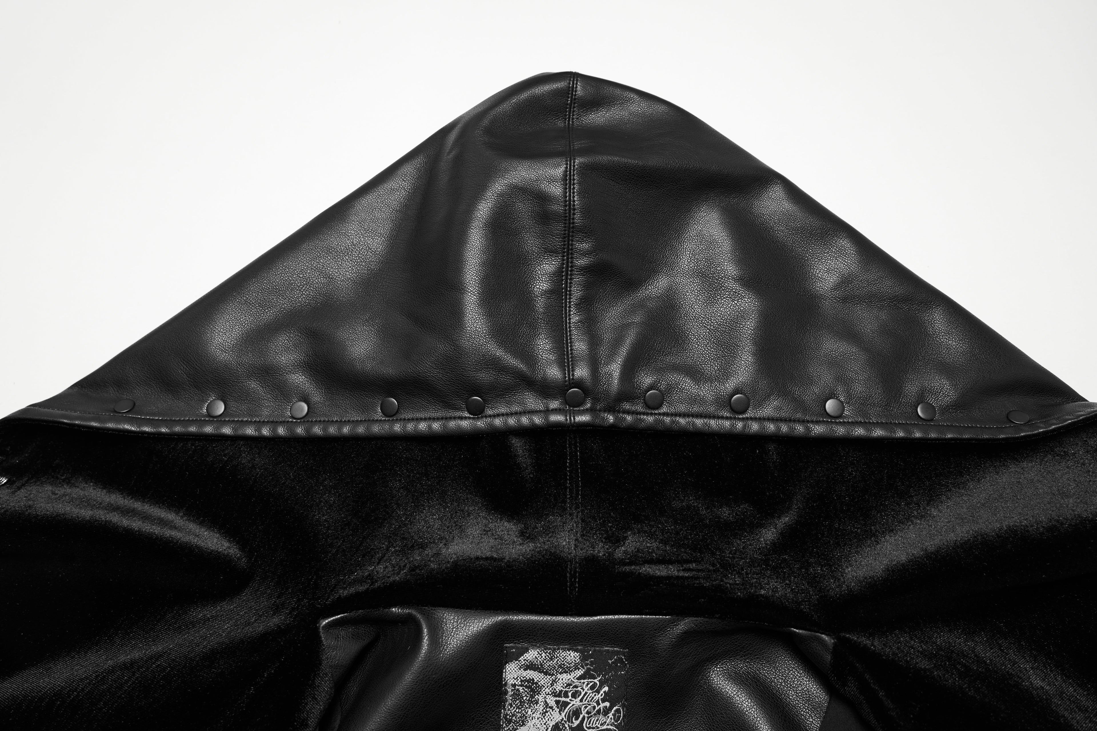 Punk Rave Nyx Hooded Faux Leather Jacket