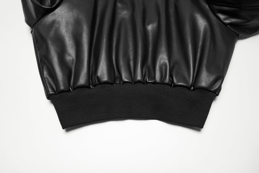 Punk Rave Nyx Hooded Faux Leather Jacket