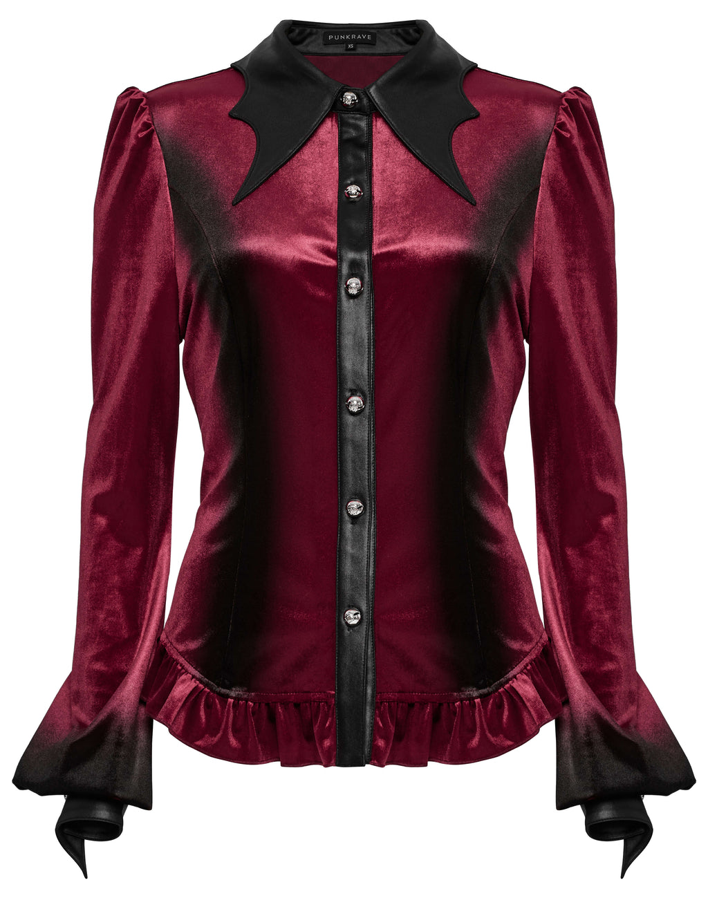 Punk Rave Fawn Gradient Printed Shirt in Red
