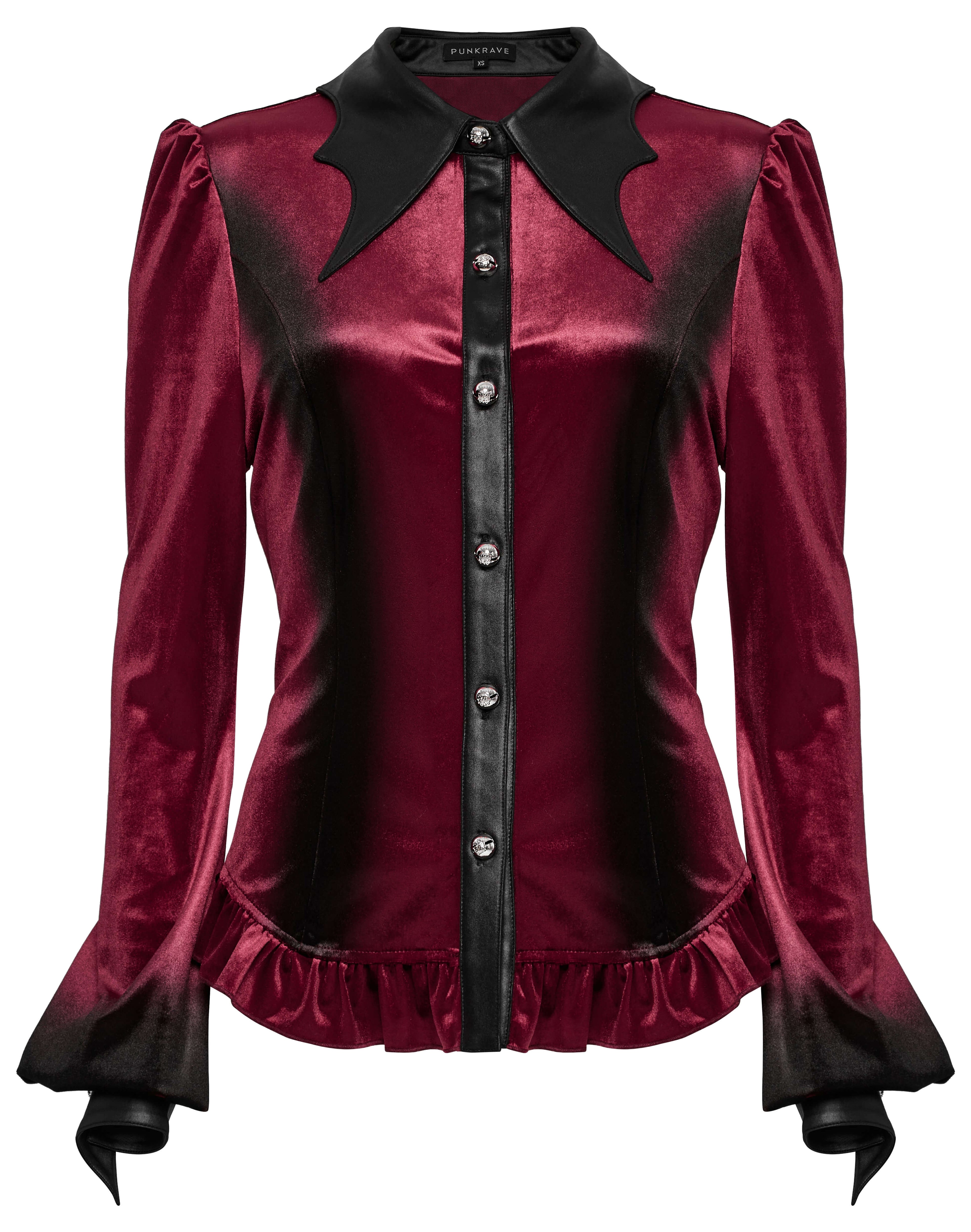 Punk Rave Fawn Gradient Printed Shirt in Red