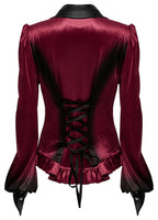 Punk Rave Fawn Gradient Printed Shirt in Red