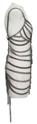 Punk Rave Anslie Metal Chain Dress
