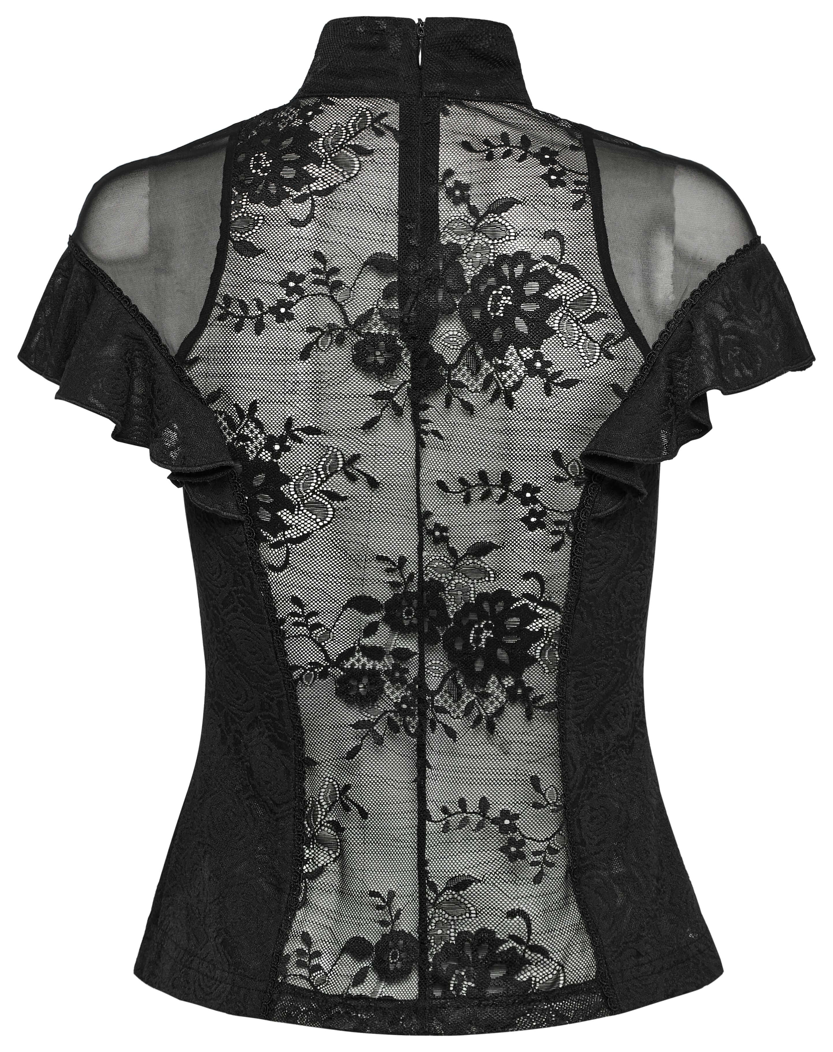 Punk Rave Gothic Applique Top