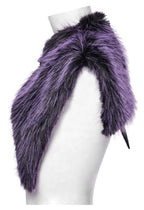 Punk Rave Lilith Gradient Devil Fur Shawl In Violet