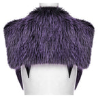 Punk Rave Lilith Gradient Devil Fur Shawl In Violet
