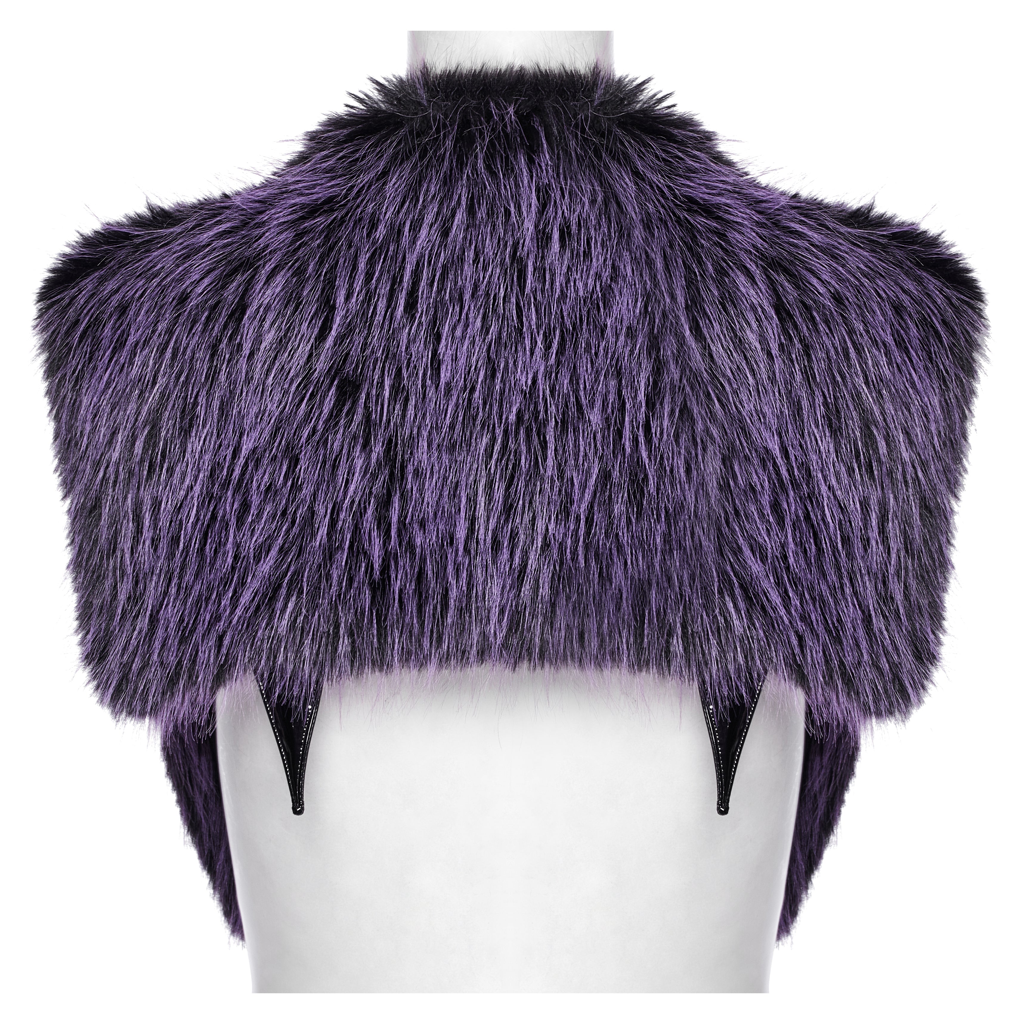 Punk Rave Lilith Gradient Devil Fur Shawl In Violet