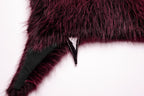 Punk Rave Lilith Gradient Devil Fur Shawl in Crimson