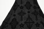 Punk Rave Seraphina Cross Flocking Flare Pants