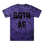 Goth AF Tonal Spider Tie-Dye T-Shirt Purple Unisex