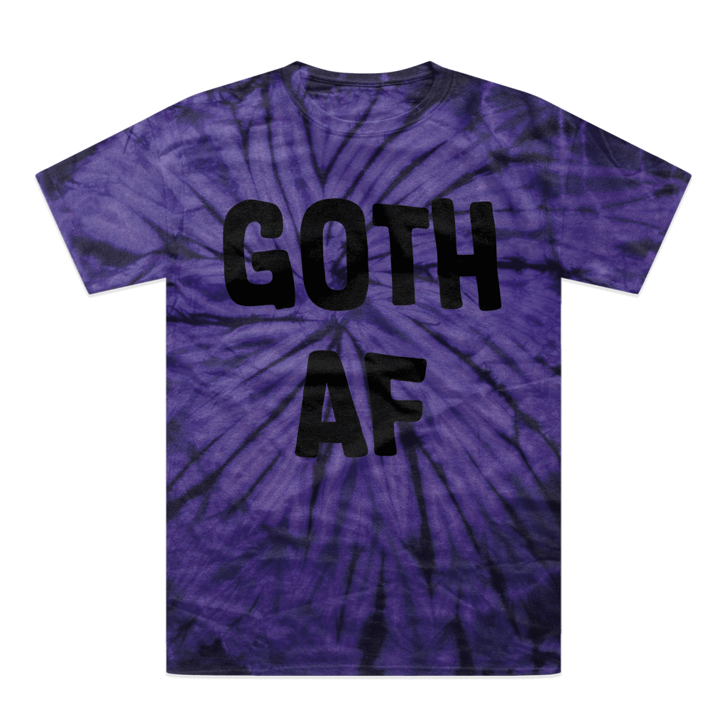 Goth AF Tonal Spider Tie-Dye T-Shirt Purple Unisex