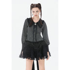 Dark in Love Gothic Peter Pan Collar Lace Shirt