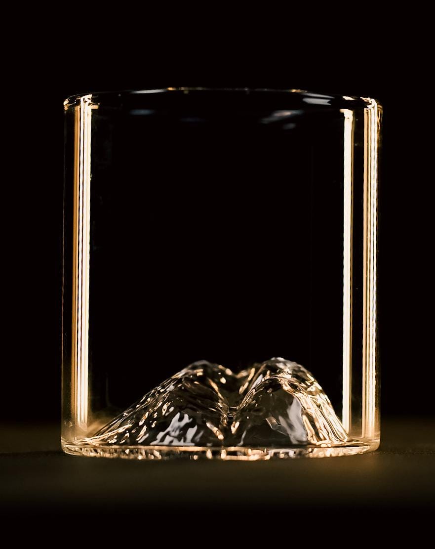 Scafell Pike Glass Tumbler & Coaster Set