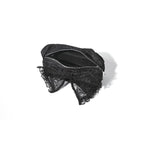 Dark In Love Victoria Black Lace Bow Mini Handbag