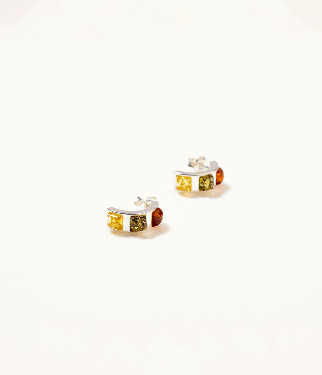 Multicolour Baguette Amber Earrings (PRE-ORDER)