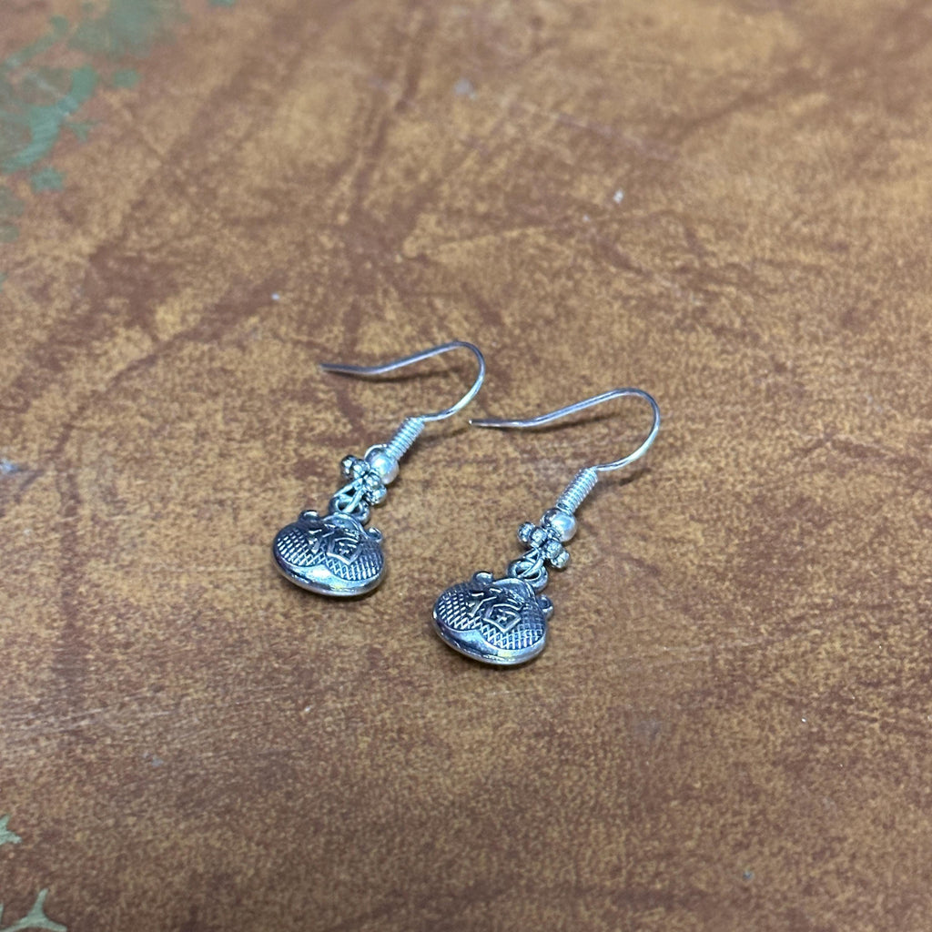 Chinese Fu Charm Drop Earrings