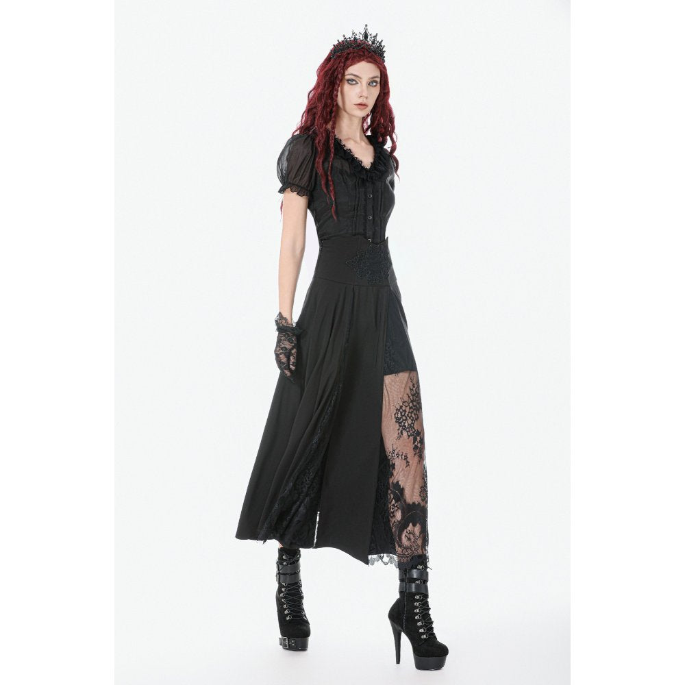 Dark in Love Elegant Gothic Long Skirt