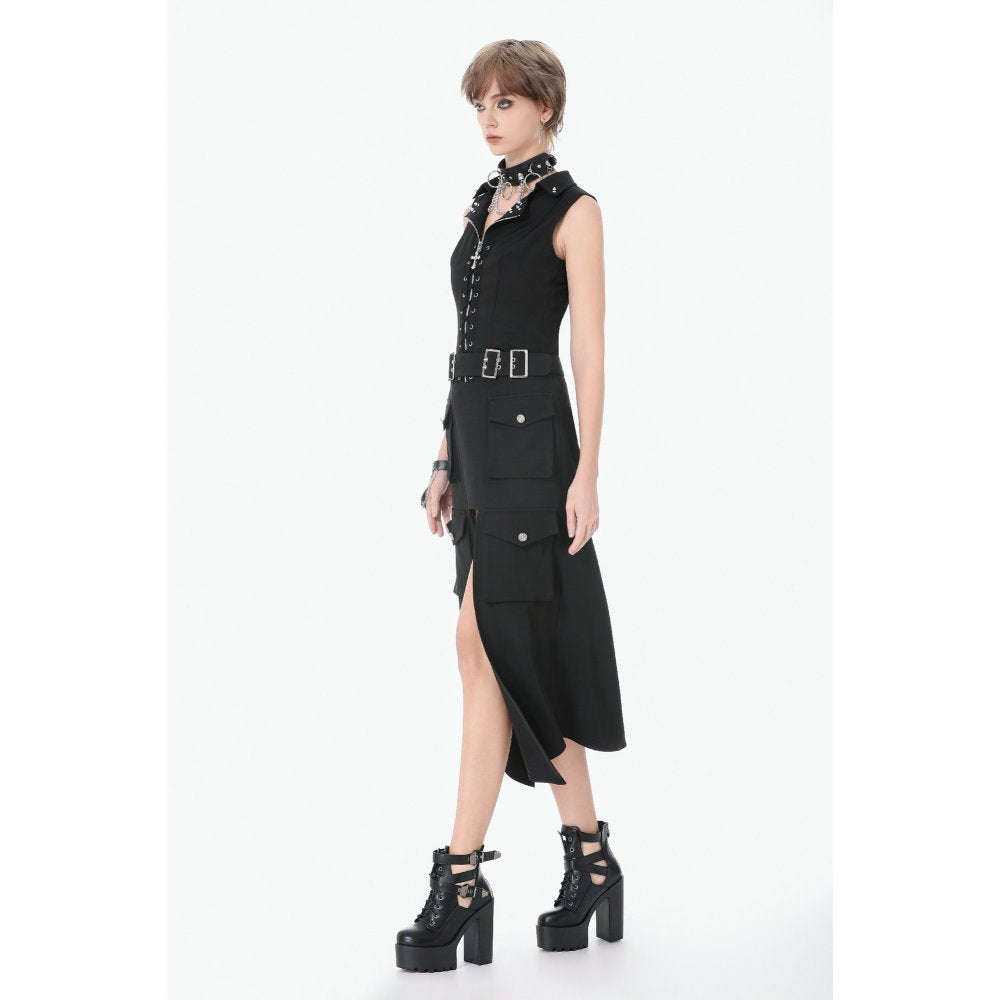 Dark in Love Punk Studded Lace Up Corset Vest