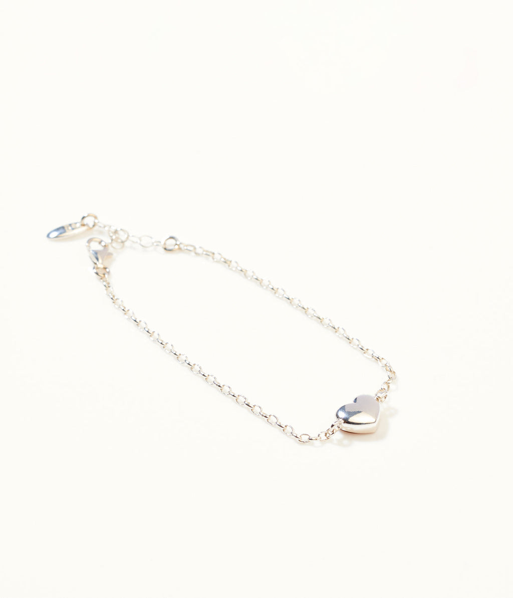 Reversible Dainty Amber Heart Bracelet