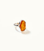 Amber Ripple Ring