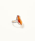 Statement Amber Ripple Ring