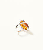 Statement Amber Ripple Ring