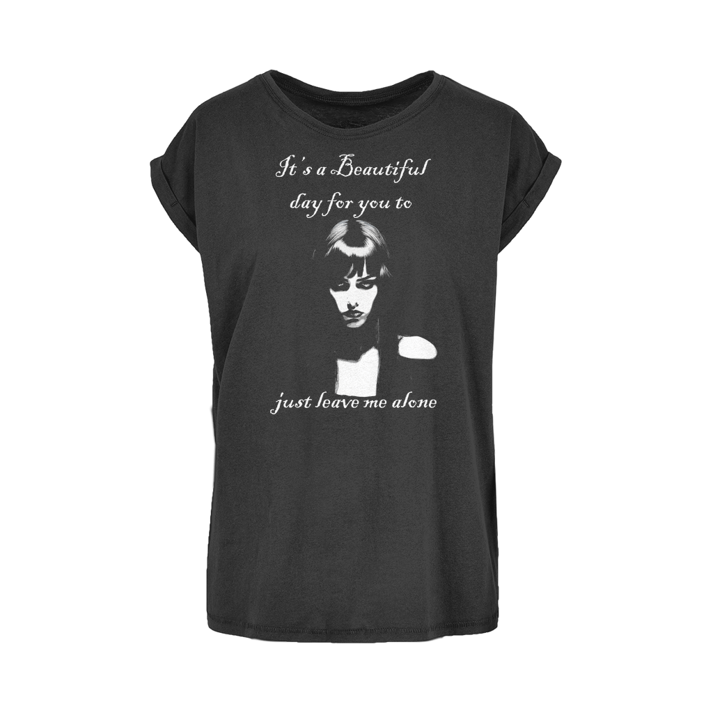 Beautiful Day Women's Extended Shoulder T-Shirt XS-5XL Black Womens