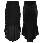 Punk Rave – Belladonna Goth Rose Fishtail Skirt