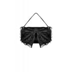 Dark In Love Victoria Black Lace Bow Mini Handbag