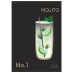 Cocktail 'Mojito' - Premium Matte Paper Poster A1 (59.4 x 84.1 cm)