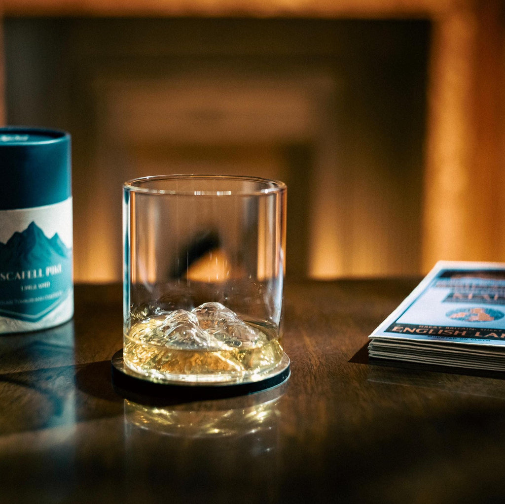 Scafell Pike Glass Tumbler & Coaster Set