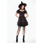 Dark in Love Red Black Lace Princess Dress