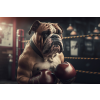 Boxing Bulldog Wall Art