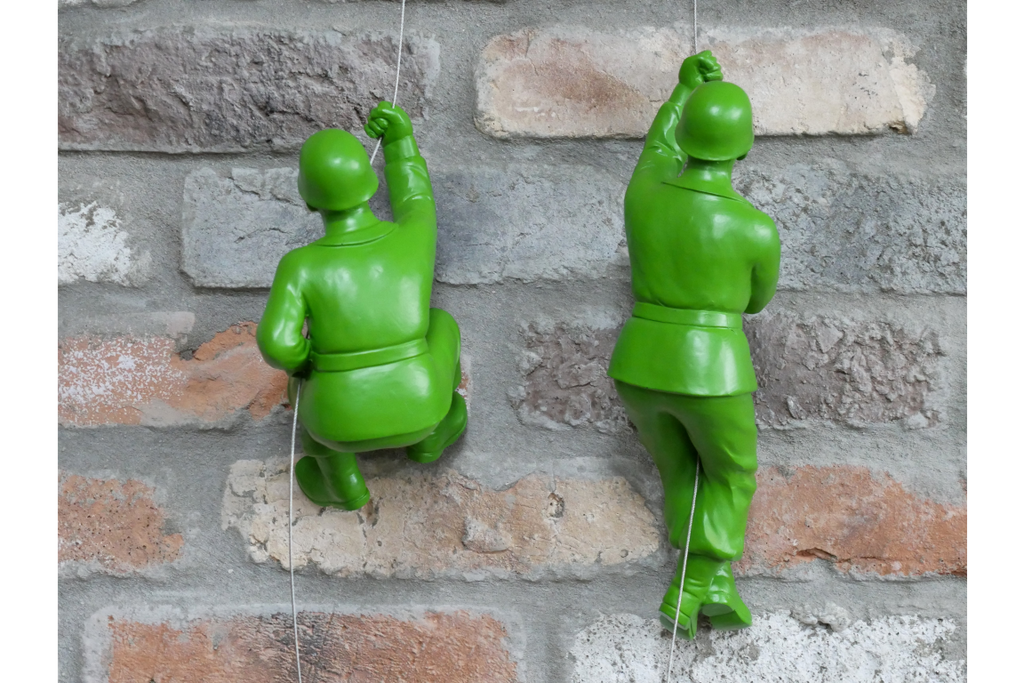 Set Of 2 Hanging Toy Soldiers