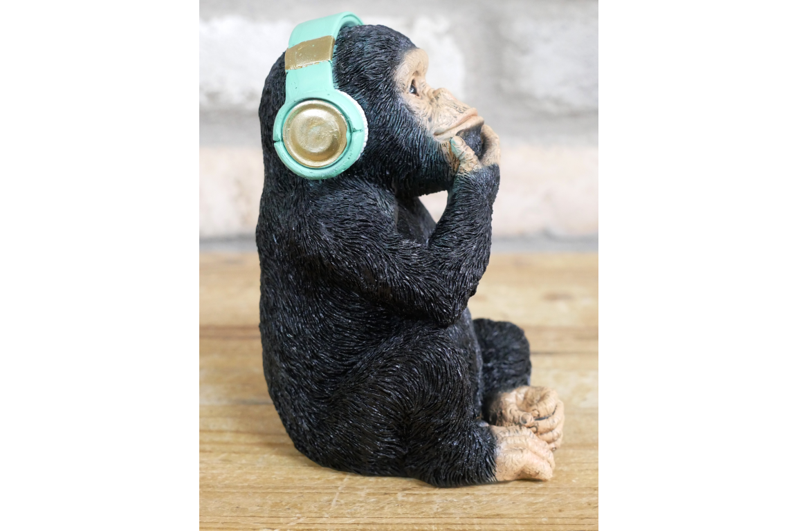 Monkey With Headphones