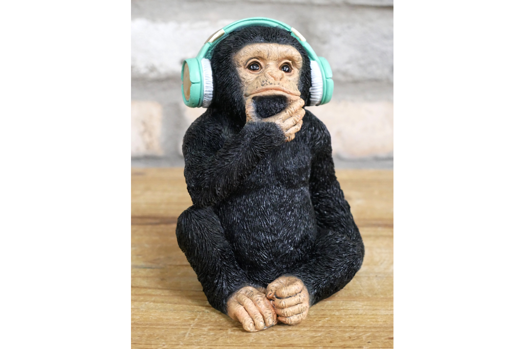Monkey With Headphones