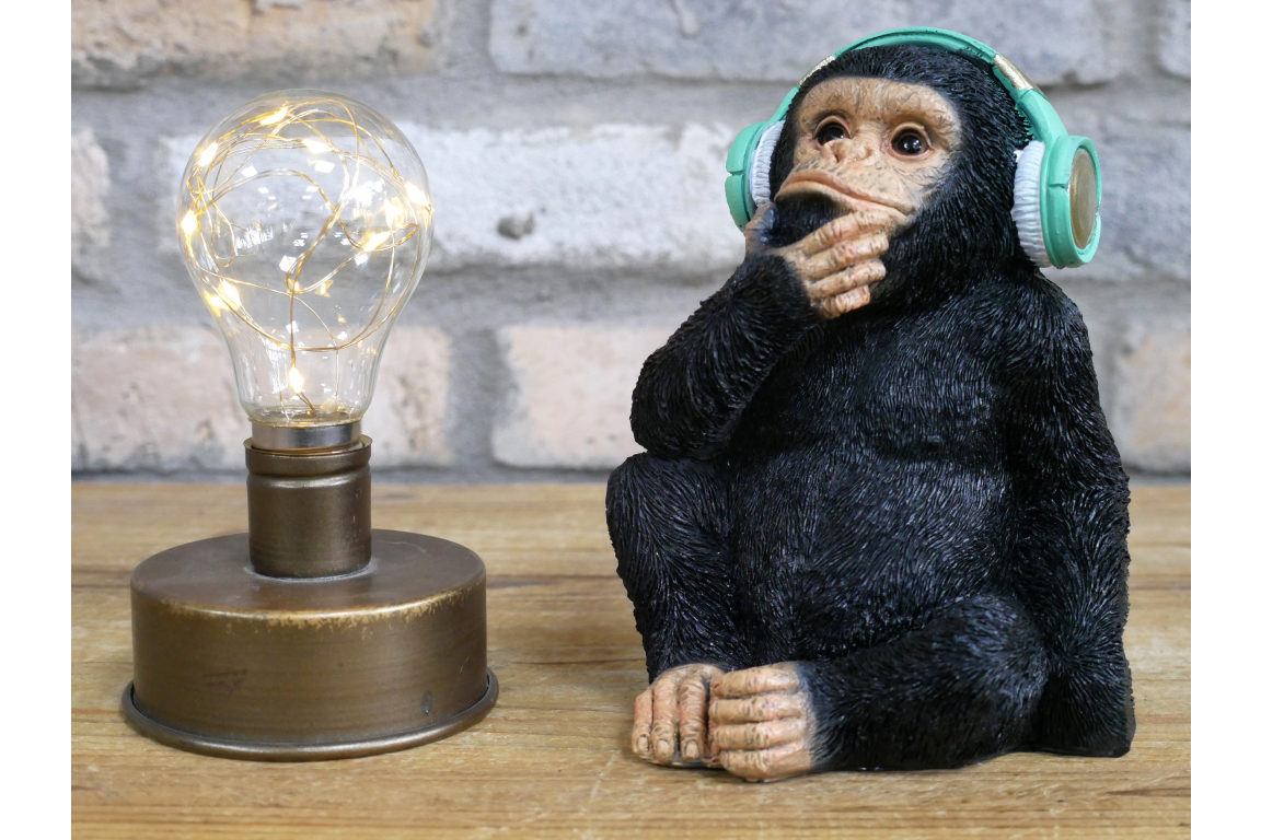 Monkey With Headphones