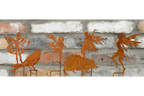 Set Of 6 Rusty Mini Stakes