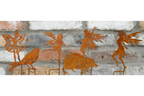 Set Of 6 Rusty Mini Stakes