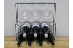 Wine Bottle & Glasses Holder