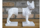 White Dog Bookends