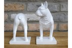 White Dog Bookends