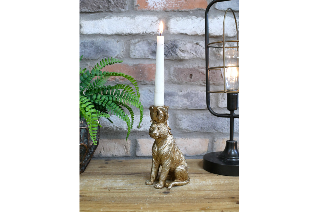 Sitting Tiger Candle Holder
