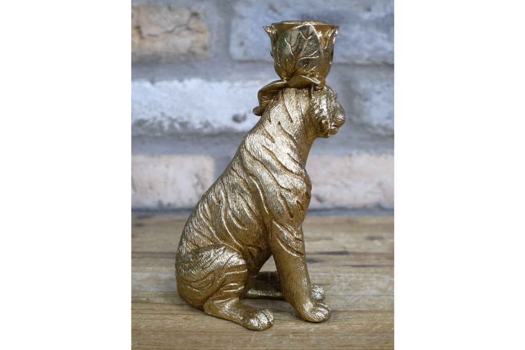 Sitting Tiger Candle Holder